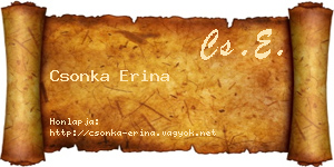 Csonka Erina névjegykártya